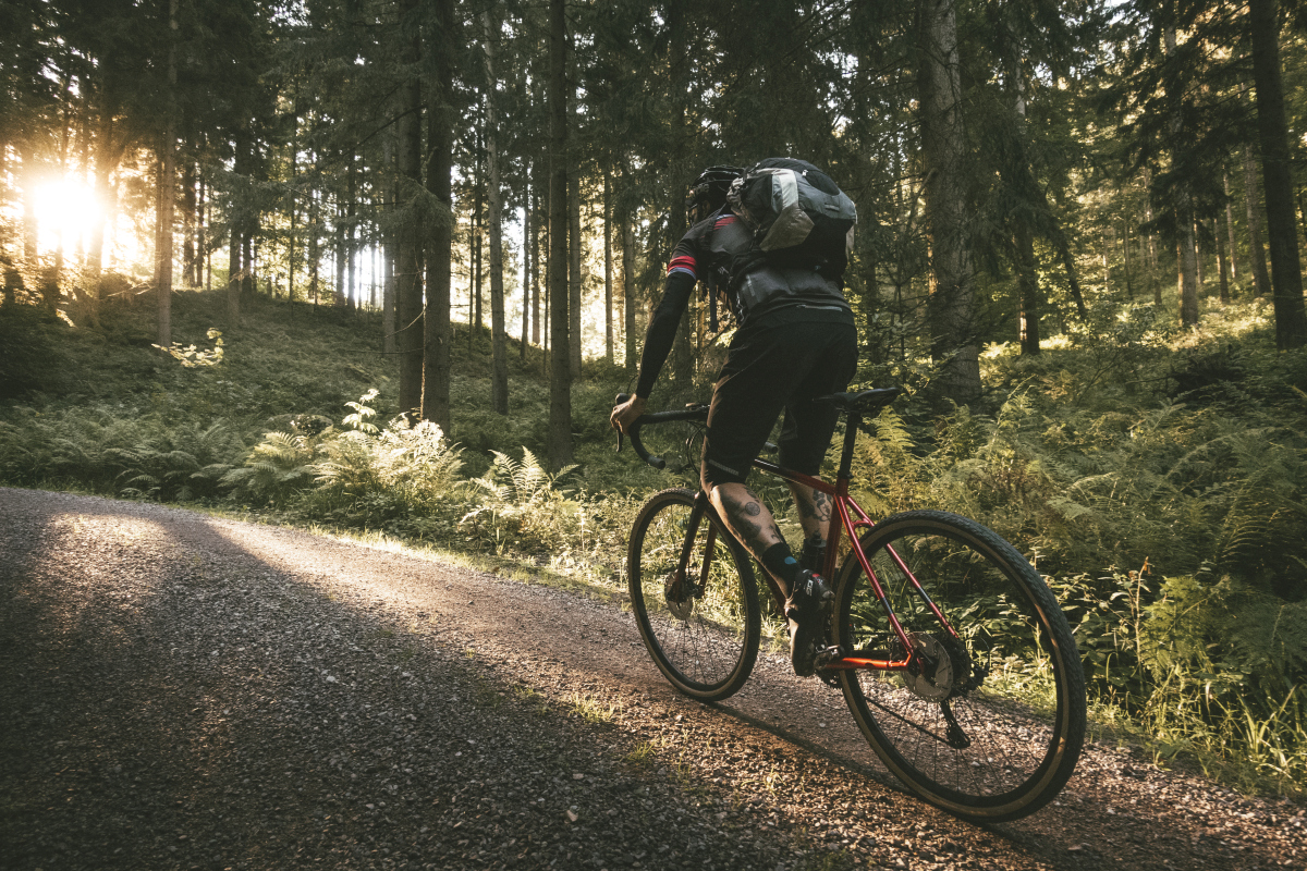 Gravelbiker in het Zwarte Woud